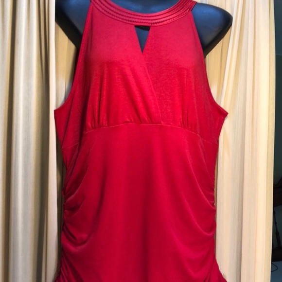 🌹White House Black Market Red Top Sz L💋 - Picture 3 of 8